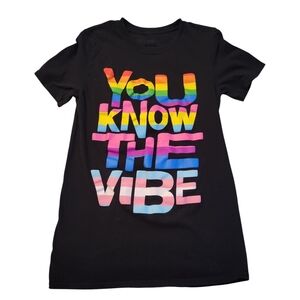 Unisex Small 🏳️‍🌈 🏳️‍⚧️ LGBT+ Pride Black Graphic T-Shirt